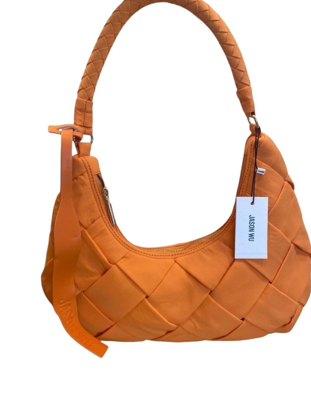 Jason Wu Orange Woven Shoulder Hobo Bag